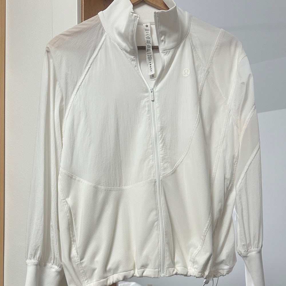 lululemon athletica White Zip-Up Sweatshirt